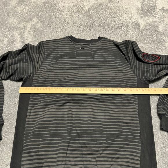 Nike King James Crewneck Sweatshirt Mens Large Lebron James Black Gray Striped - Picture 6 of 10